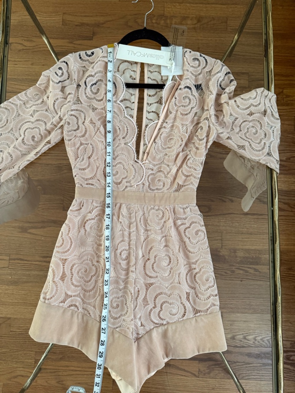 NWT Alice McCall One and Only Playsuit Blush Lace & Velvet Lined Sz US 0 - Picture 10 of 12